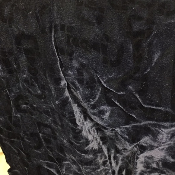 Gucci Dark Blue Horseshoe Velvet Silk Blend Scarf - Picture 4 of 4